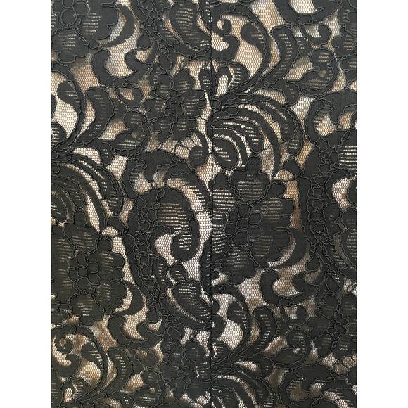 Vtg Tahari Arthur S Levine Luxe Size 10 Womens Jacket Snap Button Lace Black Tan - Picture 5 of 10